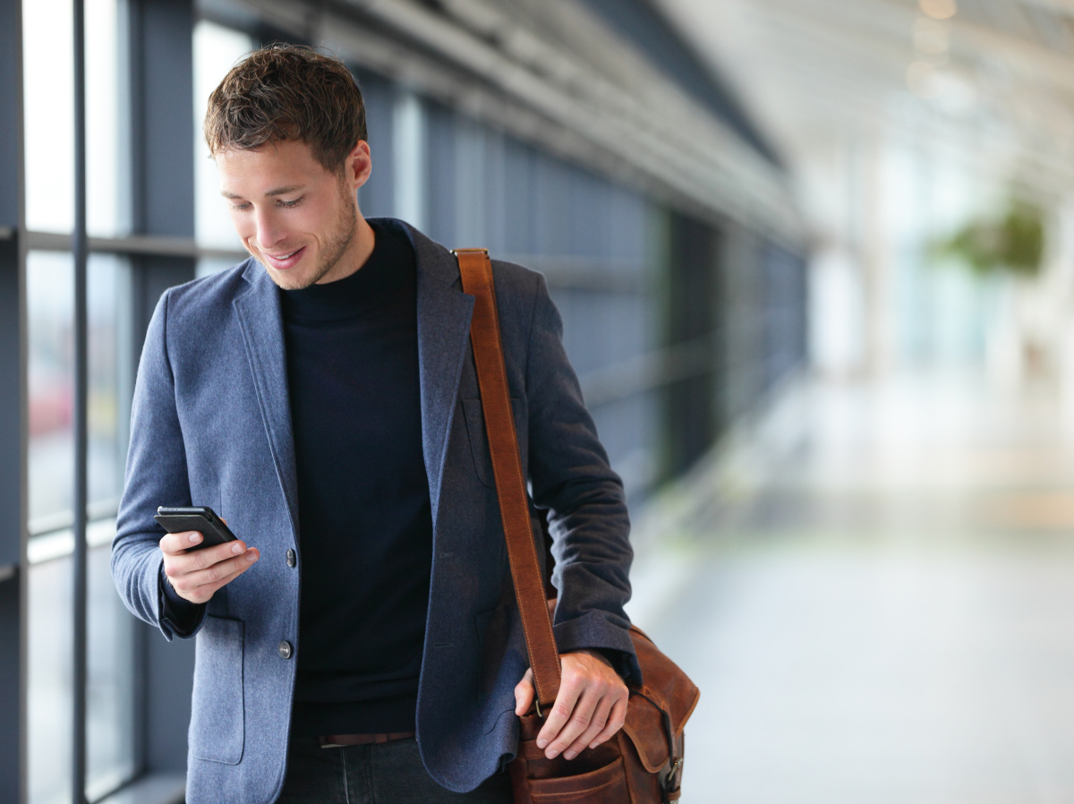 business person at the airport