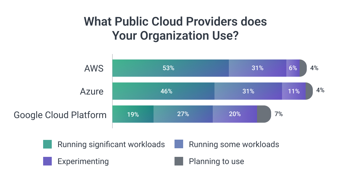 What public cloud provider does your company use chart