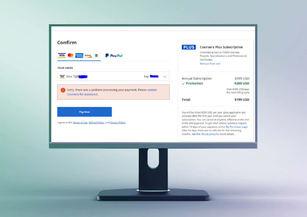 payment integrations for coursera