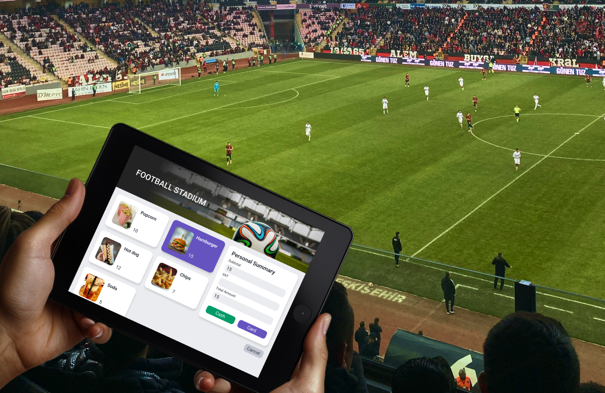 personalized food ordering at a sporting event