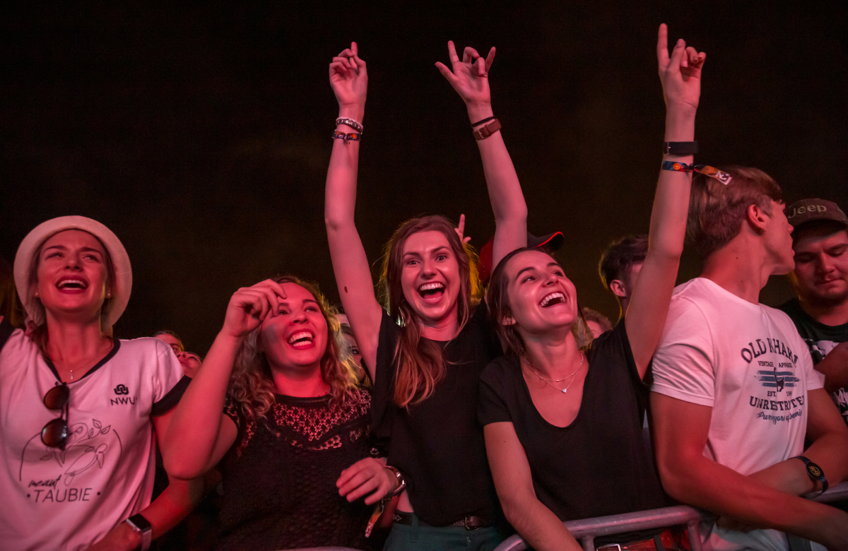 young people at a concert