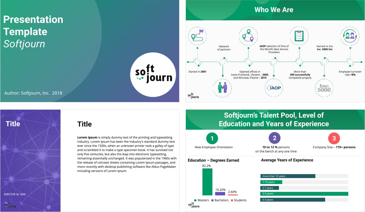 what are the 4 key elements of presentation