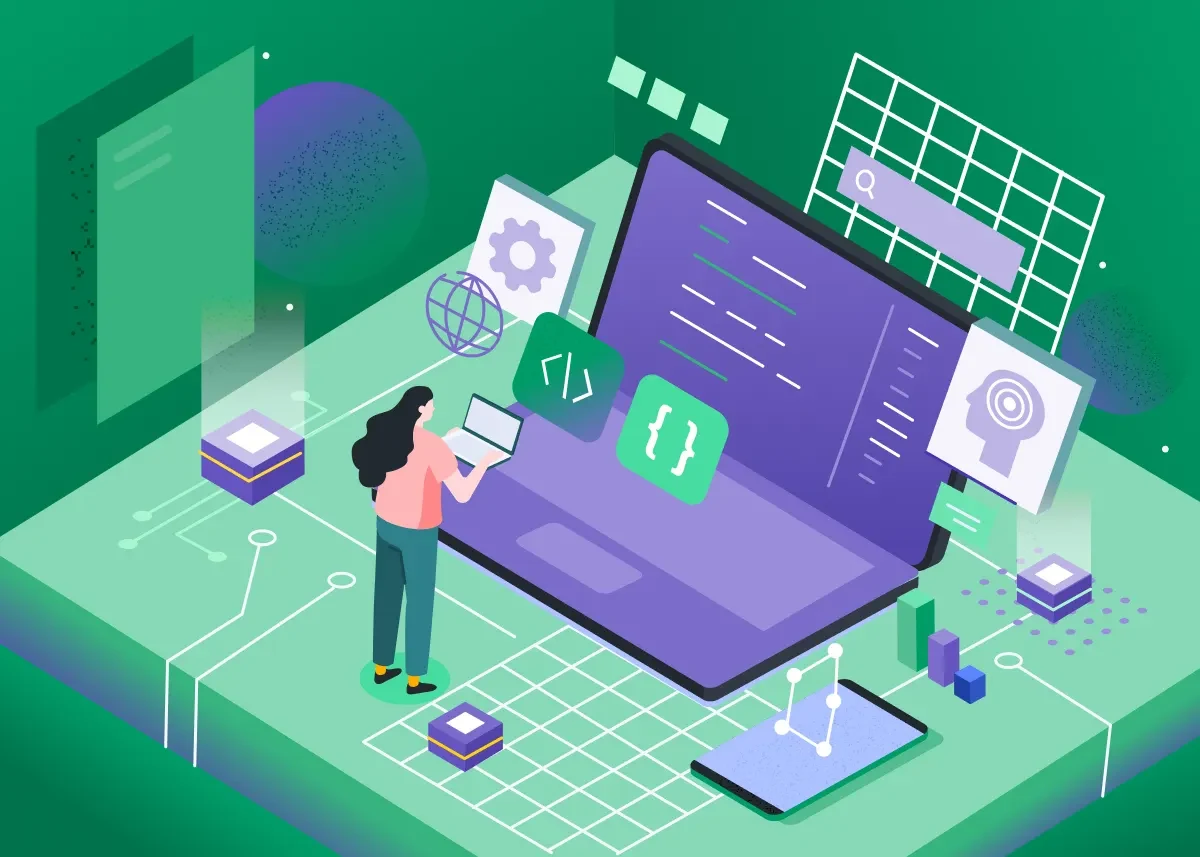 AI in Coding Illustration