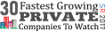 Listed in 30 Fastest Growing Private Companies To Watch 2017