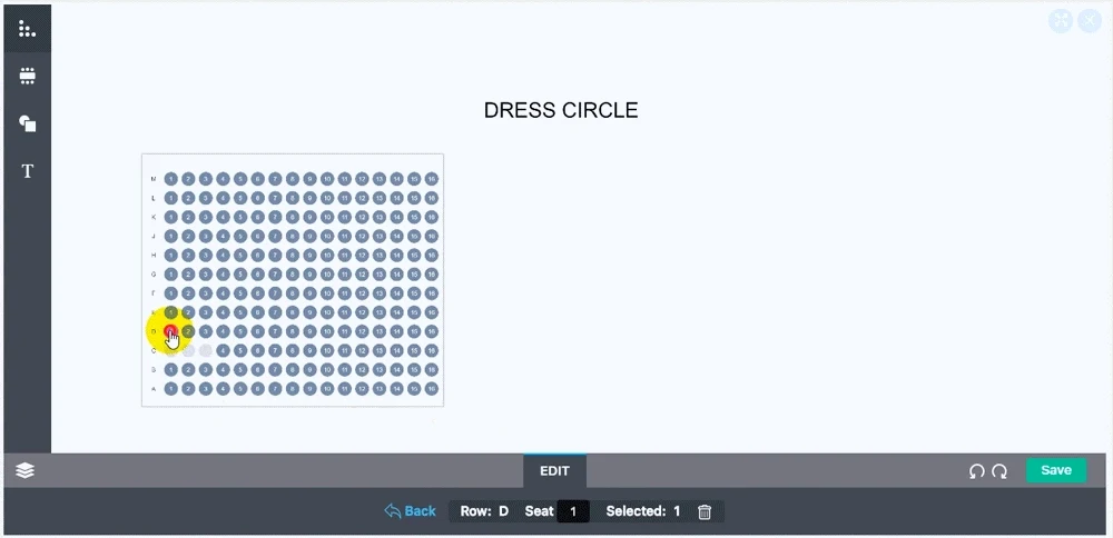 reserved seating tool