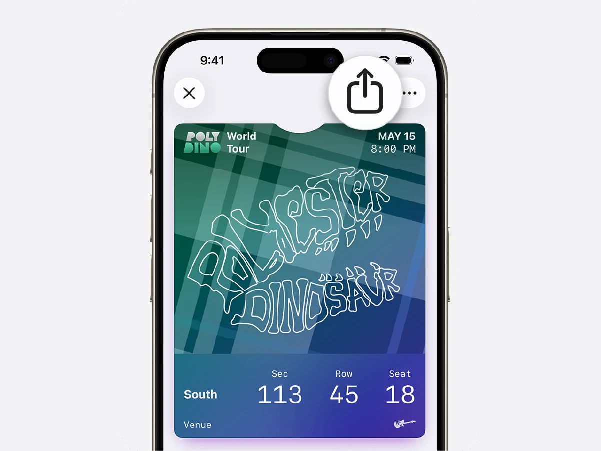 mobile wallet with ticket